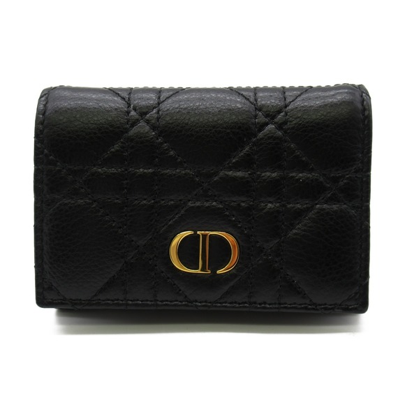 Dior Caro XS Bilfold Wallet Calf cowhide Black - Picture 1 of 10